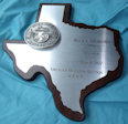 Buckle mounted onto a plaque
