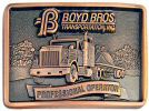 Example of trucking company customized belt buckle - reward your safe drivers